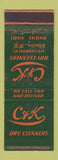 Matchbook Cover - C&K Dry Cleaners Elmira NY low phone # WEAR