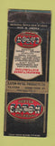 Matchbook Cover - Eaton Metal Products Denver Colorado WORN