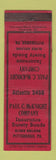 Matchbook Cover - Paul McKnight Insurance Bonds Pittsburgh PA WEAR