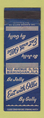 Matchbook Cover - Ollie Restaurant Birmingham AL