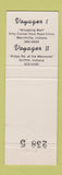 Matchbook Cover - The Voyager Merrillville Griffith IN
