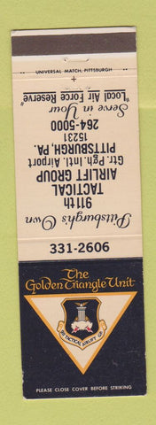 Matchbook Cover - 911th Tactical Airlift Group Air Force Reserve Pittsburgh PA