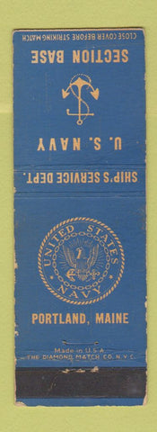 Matchbook Cover - US Navy Section Base Portland ME WEAR