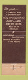 Matchbook Cover - Jack Rogers Jump n Jack Restaurant Torrance CA
