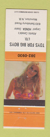 Matchbook Cover - Toys for Big Boys Honda Motorcycle? Moncton NB pinup