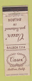 Matchbook Cover - Faux Restaurant Balboa CA WORN