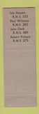 Matchbook Cover - RMS Convention Indianapolis IN 1954 pinup