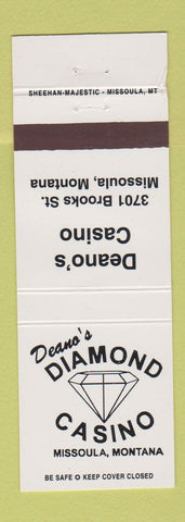 Matchbook Cover - Deano's Diamond Casino Missoula MT