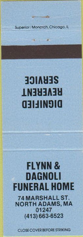 Matchbook Cover - Flynn Dagnoli Funeral Home North Adams MA