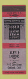 Matchbook Cover - Clay 9 Liquors Oakland CA