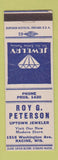 Matchbook Cover - Roy Peterson Jewelry Racine WI