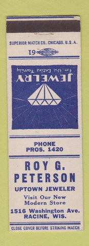 Matchbook Cover - Roy Peterson Jewelry Racine WI