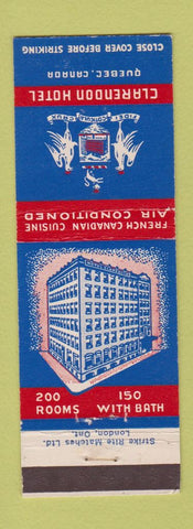 Matchbook Cover - Clarendon Hotel QC Canada
