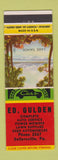 Matchbook Cover - Ed Gulden Auto Service lawn mowers Sellersville PA