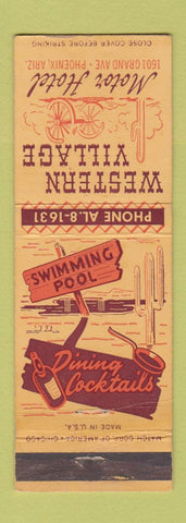 Matchbook Cover - Western Village Motor Hotel Phoenix AZ WEAR