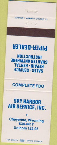 Matchbook Cover - Sky Harbor Air Service Cheyenne WY