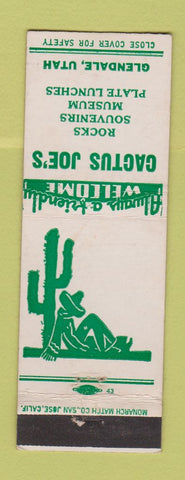 Matchbook Cover - Cactus Joe's Glendale UT