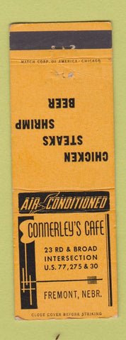 Matchbook Cover - Connerley's Cafe Fremont NE WEAR