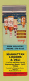 Matchbook Cover - Manhattan Liquor Deli Manhattan Beach CA WORN