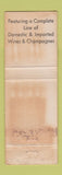 Matchbook Cover - Manhattan Liquor Deli Manhattan Beach CA WORN