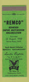 Matchbook Cover - REMCO Match Club Elks Lodge Petaluma CA 1954