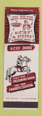 Matchbook Cover - Saddle n Sirloin Santa Rosa CA
