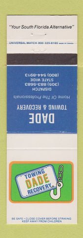 Matchbook Cover - Dade Towing Recovery FL