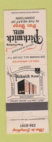Matchbook Cover - Pickwick Hotel San Diego CA