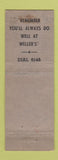 Matchbook Cover - Weller Appliance Mount Penn Reading PA