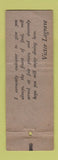 Matchbook Cover - Valentine's Fine Foods Steak Oakland CA