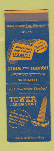 Matchbook Cover - Tower Liquor Store Minneapolis?