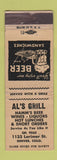 Matchbook Cover - Al's Grill Denver Colorado WEAR