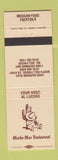 Matchbook Cover - Mucho Mas Restaurant Mexican North Hollywood CA
