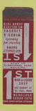 Matchbook Cover - 1st Wine Liquor St Paul MN SAMPLE WORN