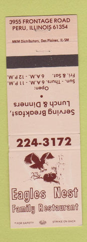 Matchbook Cover - Eagles Nest Restaurant Peru IL