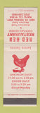 Matchbook Cover - Red Hen Restaurant Napa CA