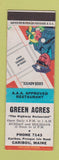 Matchbook Cover - Green Acres Restaurant Caribou ME