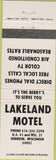 Matchbook Cover - Lakeland Motel Oshkosh WI