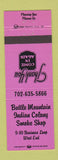 Matchbook Cover - Battle Mountain Indian Colony Smoke Shop