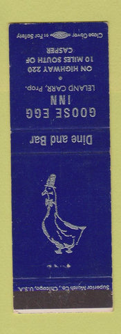 Matchbook Cover - Goose Egg Inn Casper WY