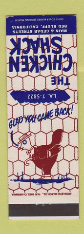Matchbook Cover - The Chicken Shack Red Bluff CA