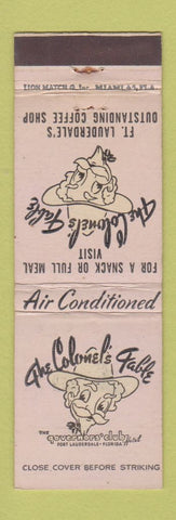 Matchbook Cover - Colonels Table Fort Lauderdale FL Coffee Shop WEAR