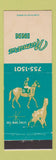 Matchbook Cover - Namara Inn Del Mar CA Horse Racing