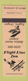 Matchbook Cover - Flight Line Inn Eugene OR Mahlon Airport