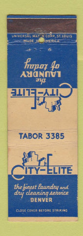 Matchbook Cover - City Elite Laundry Denver Colorado