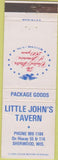 Matchbook Cover - Little John's Tavern Sherwood WI WEAR