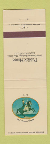 Matchbook Cover - Publock House Sturbridge MA