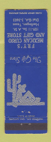 Matchbook Cover - Fry's Mexican Curio Gift Store Harlingen TX