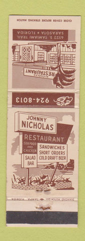 Matchbook Cover - Nicholas Restaurant Sarasota FL WEAR
