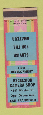 Matchbook Cover - Excelsior Camera Shop San Francisco CA